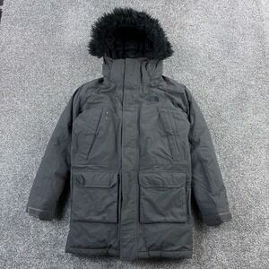 The North Face Mcmurdo Parka Jacket Boys Large Gray HyVent Insulated Down Fill